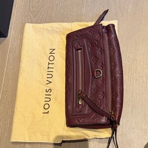 Louis Vuitton Maroon Monogram Clutch LIKE NEW